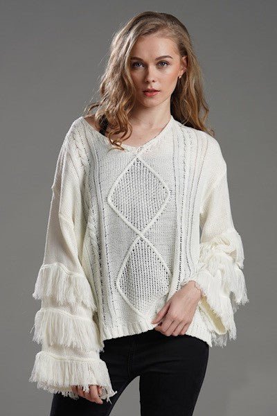 Fringe knit sweater - Robbi & Angel