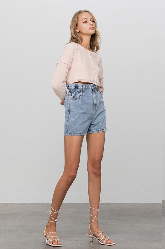 HIGH WAIST ELASTIC BANDED SHORTS - Robbi & Angel