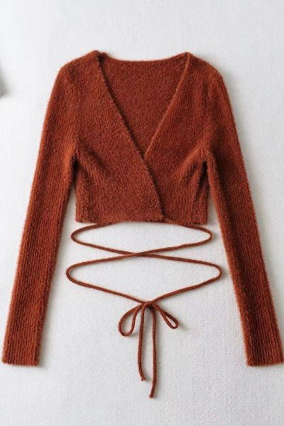 Fuzzy crop top sweater - Robbi & Angel