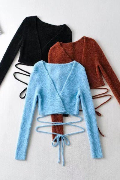 Fuzzy crop top sweater - Robbi & Angel