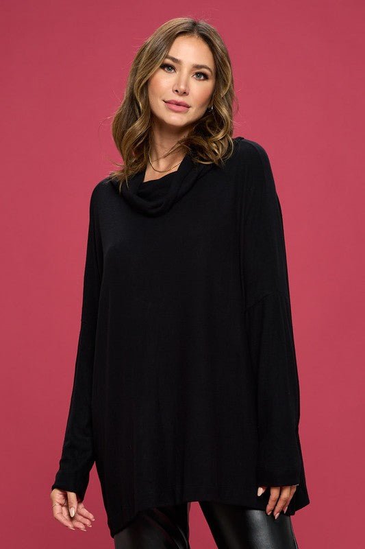 Long Sleeve Open Back Pullover Top - Robbi & Angel
