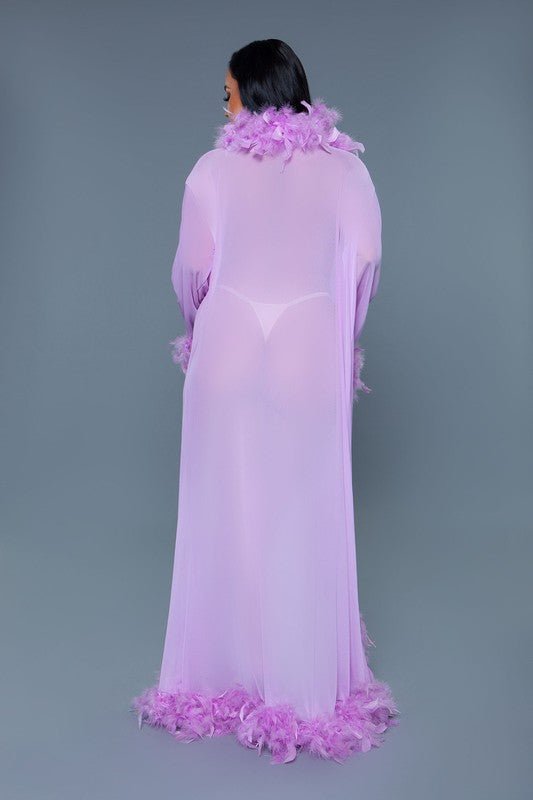 Glamour Boa Feather Trim Robe - Robbi & Angel