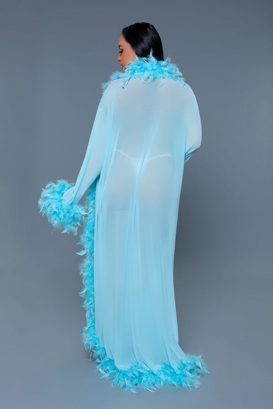 Glamour Boa Feather Trim Robe - Robbi & Angel