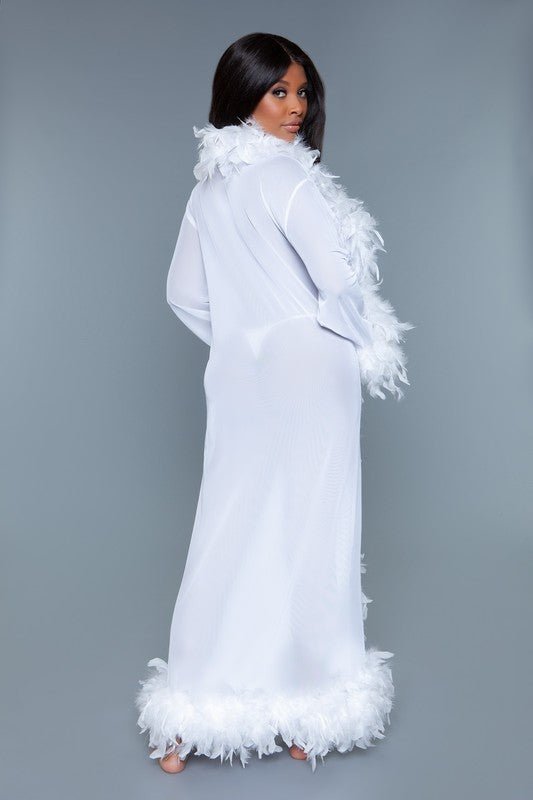 Glamour Boa Feather Trim Robe - Robbi & Angel