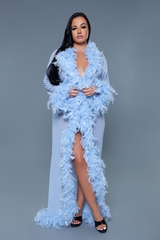 Glamour Boa Feather Trim Robe - Robbi & Angel