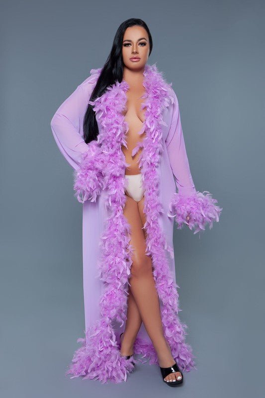 Glamour Boa Feather Trim Robe - Robbi & Angel