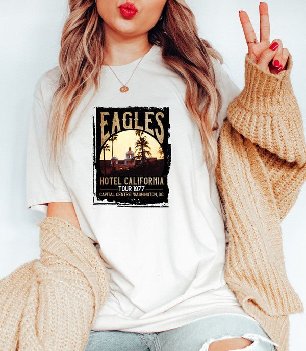 Eagles Hotel California Music Fest Tee - Robbi & Angel