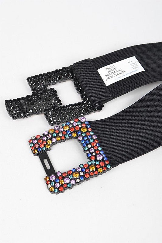 Crystal Buckle Elastic Belt - Robbi & Angel