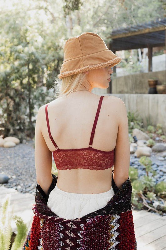 Velvet longline Lace Bralette - Robbi & Angel