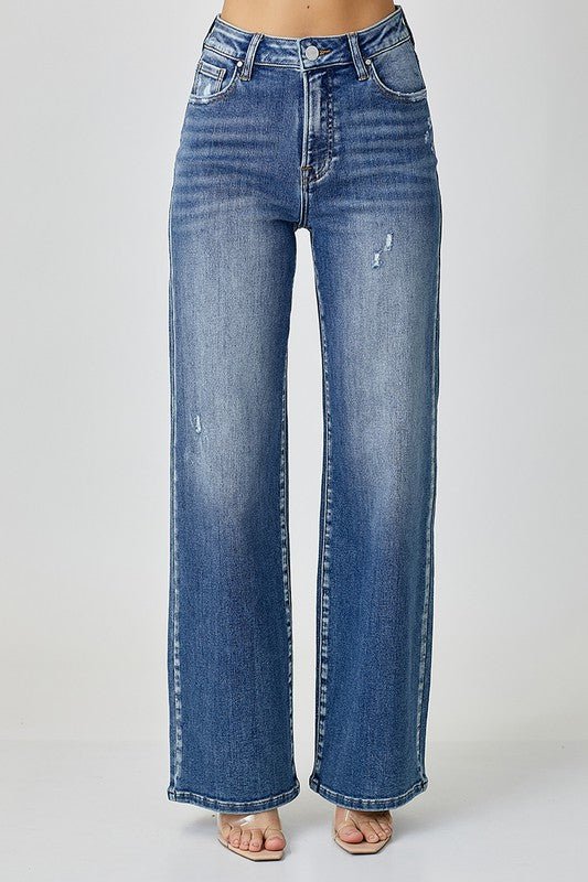 RISEN High Waist Jeans with Pockets - Robbi & Angel