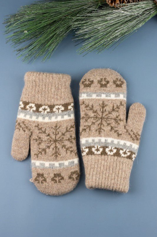 Nordic Snowflake Mittens