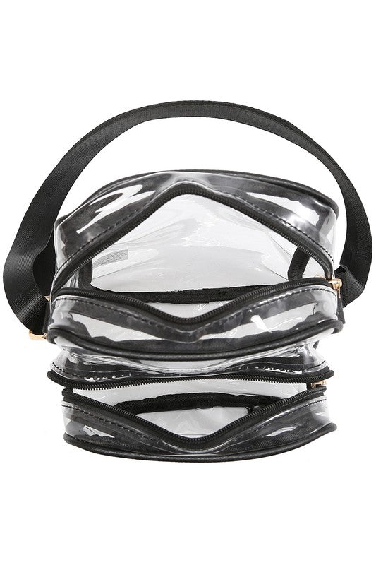 See Thru Multi Compartment Crossbody Bag - Robbi & Angel