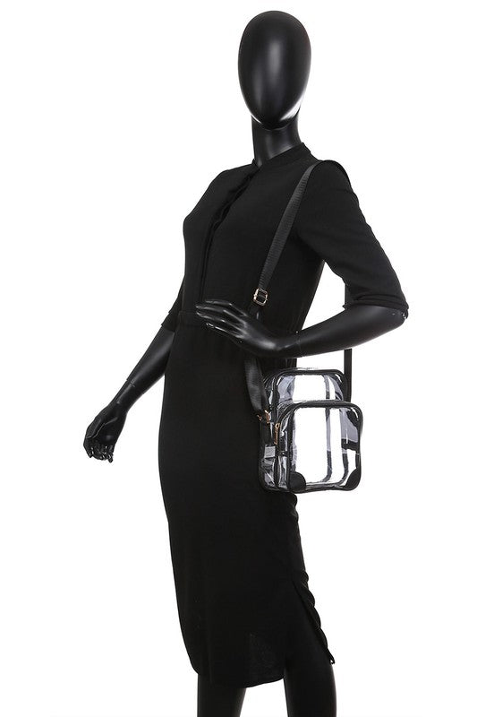 See Thru Multi Compartment Crossbody Bag - Robbi & Angel