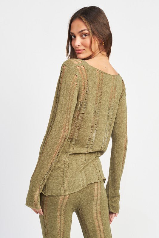 BUTTON UP LADDERED CARDIGAN TOP - Robbi & Angel