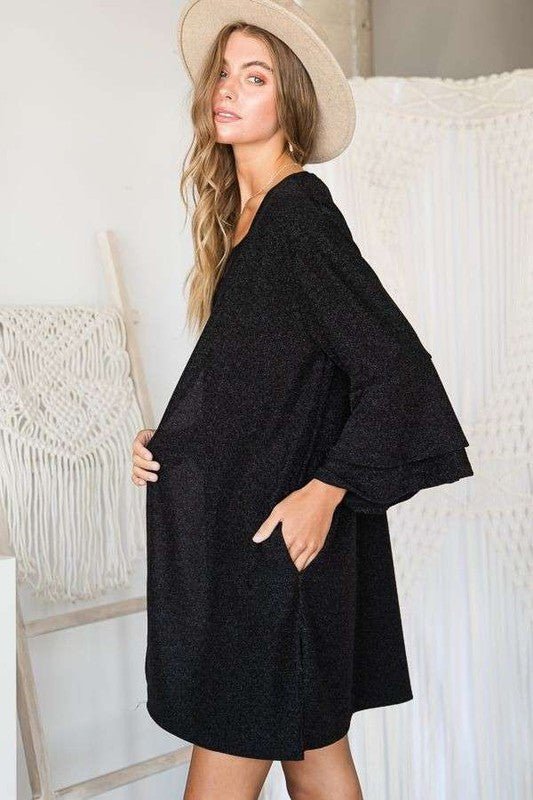 Glitter bell sleeve kimono cardigan - Robbi & Angel