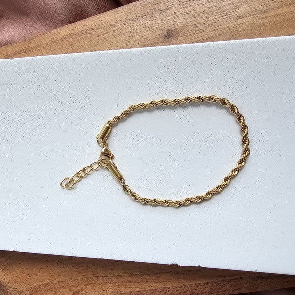 Luxe Gold Rope Bracelet - Robbi & Angel