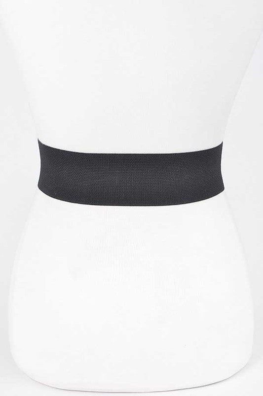 Crystal Buckle Rhinestone Elastic Belt - Robbi & Angel