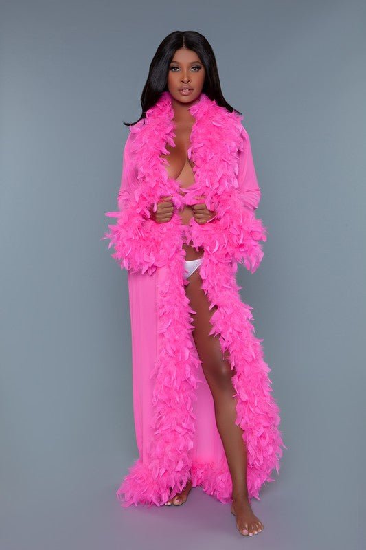 Glamour Boa Feather Trim Robe - Robbi & Angel