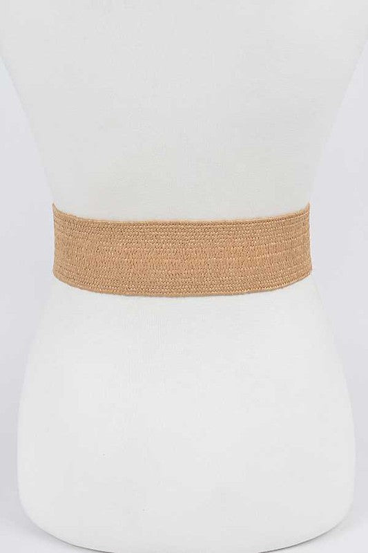 Pearl Buckle Straw Belt - Robbi & Angel