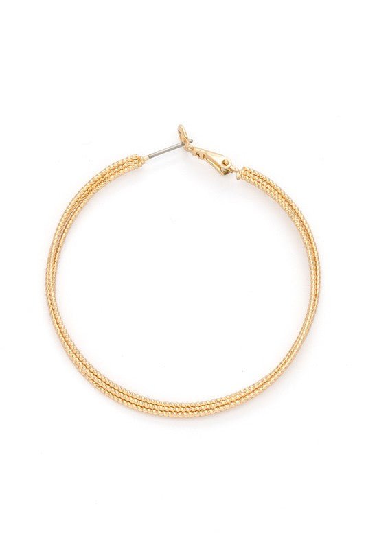 50MM Textured Twist Hoop Earrings
