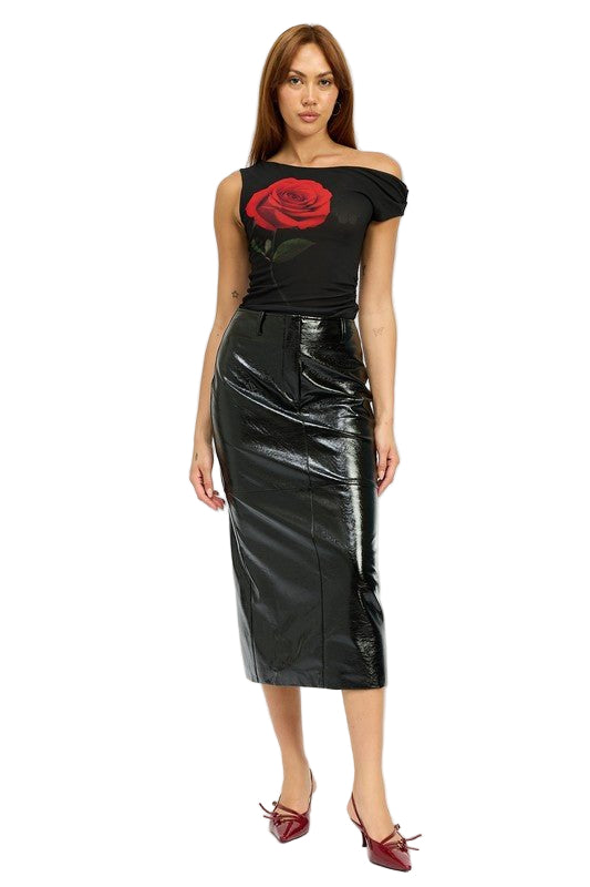 FITTED PENCIL SKIRT WITH SLIT - Robbi & Angel FITTED PENCIL SKIRT WITH SLIT - Robbi & Angel