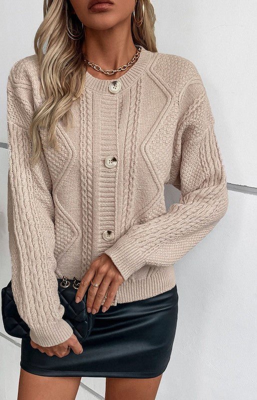 Cable Knit Cardigan - Robbi & Angel