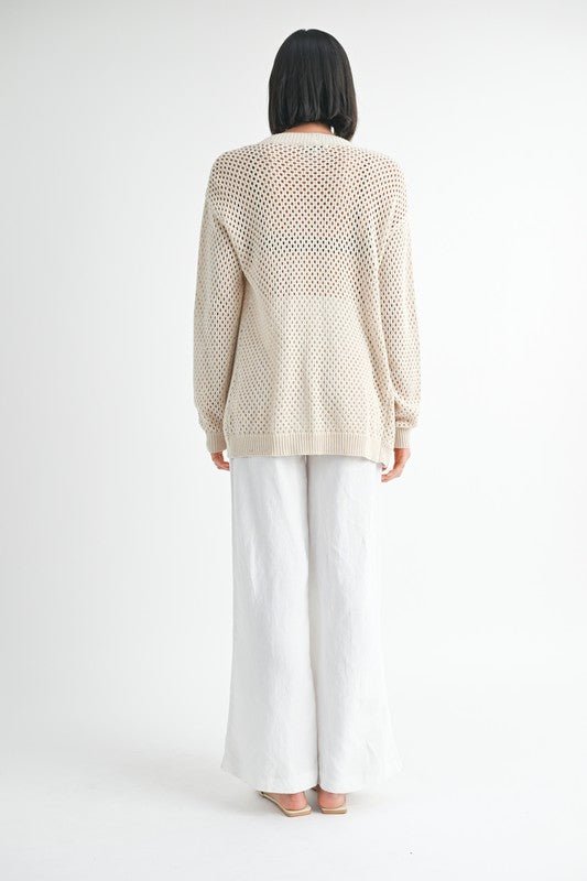 BUTTON UP CROCHET CARDIGAN - Robbi & Angel