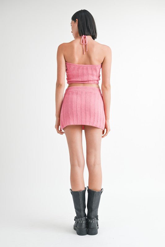 HALTER NECK KNITTED CROPPED TOP - Robbi & Angel