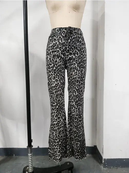 Leopard print high waist pants - Robbi & Angel