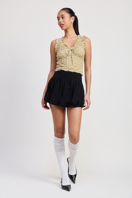 SLEEVELESS RUFFLE TOP - Robbi & Angel