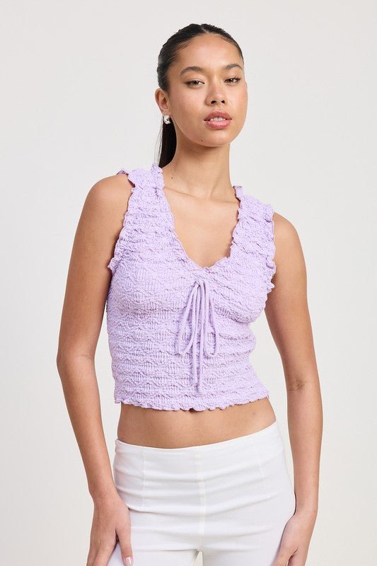SLEEVELESS RUFFLE TOP - Robbi & Angel