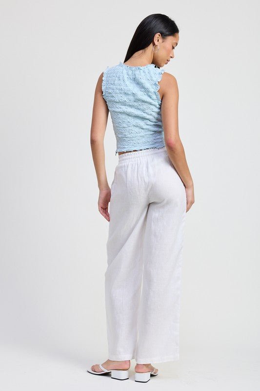 SLEEVELESS RUFFLE TOP - Robbi & Angel
