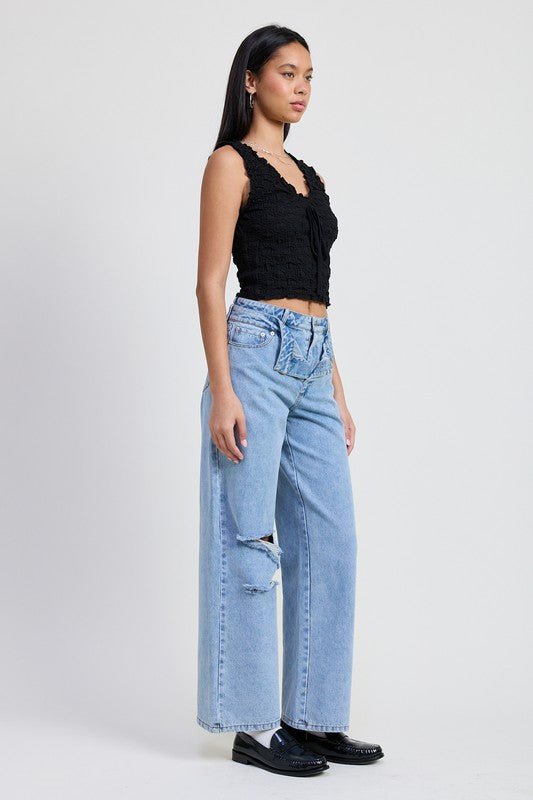 SLEEVELESS RUFFLE TOP - Robbi & Angel