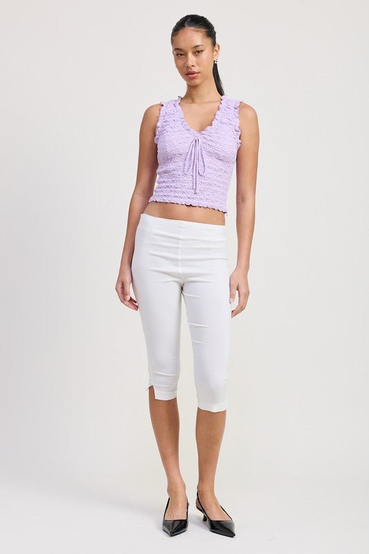 SLEEVELESS RUFFLE TOP - Robbi & Angel