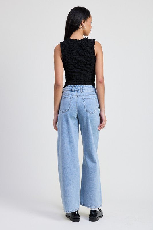 SLEEVELESS RUFFLE TOP - Robbi & Angel