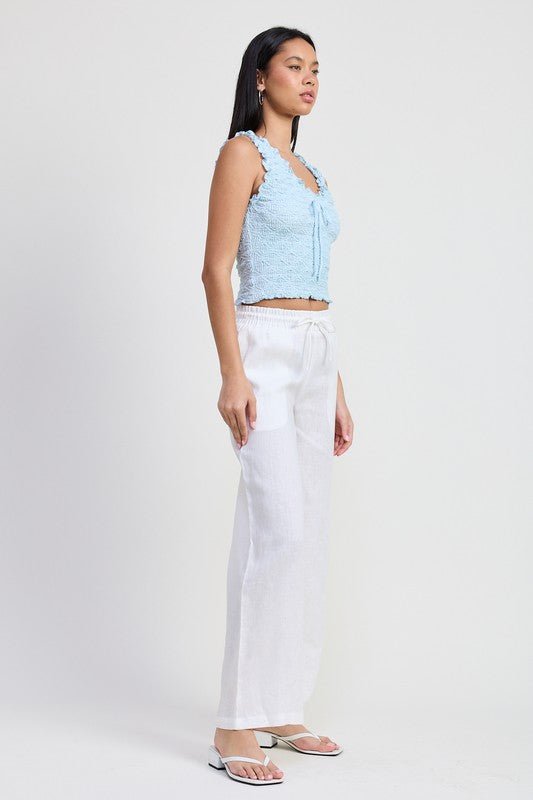 SLEEVELESS RUFFLE TOP - Robbi & Angel