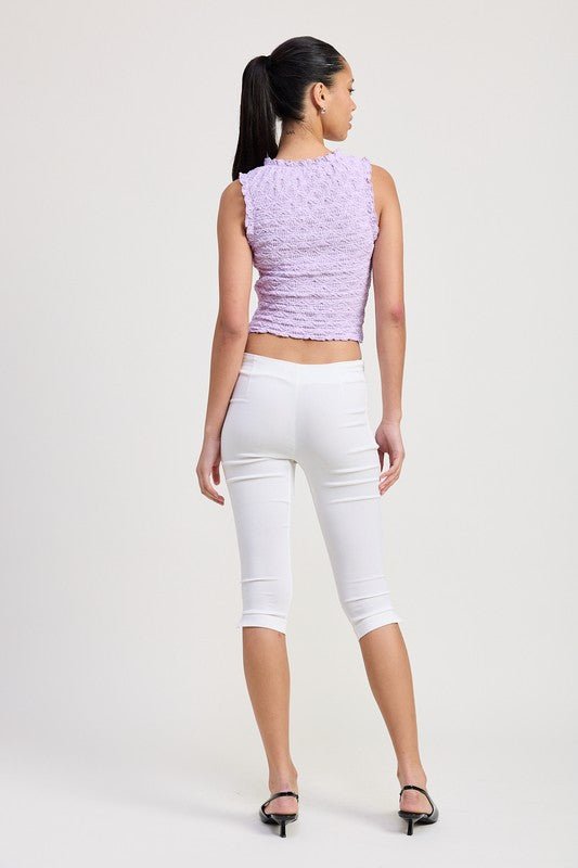 SLEEVELESS RUFFLE TOP - Robbi & Angel