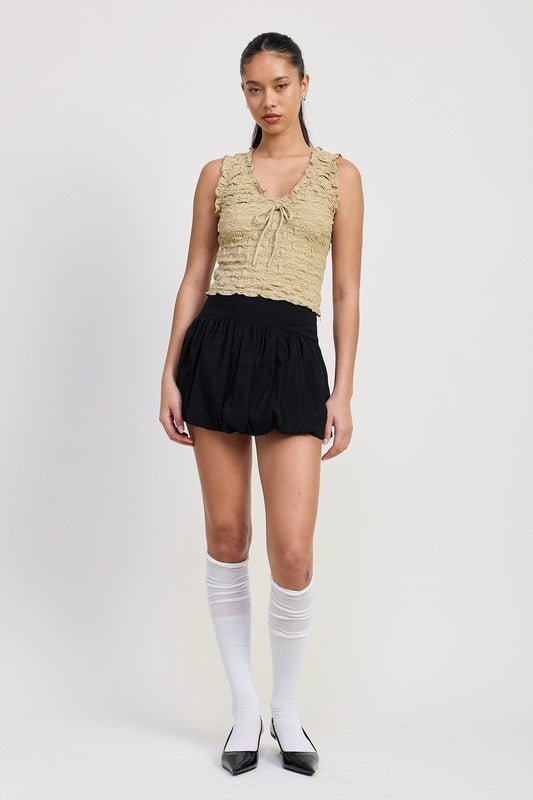 SLEEVELESS RUFFLE TOP - Robbi & Angel
