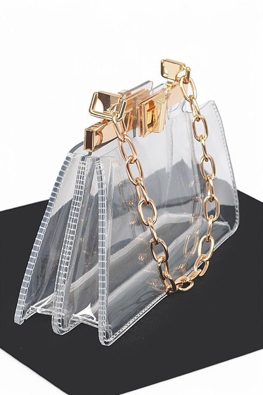 Transparent Chain Handle Stadium Bag - Robbi & Angel