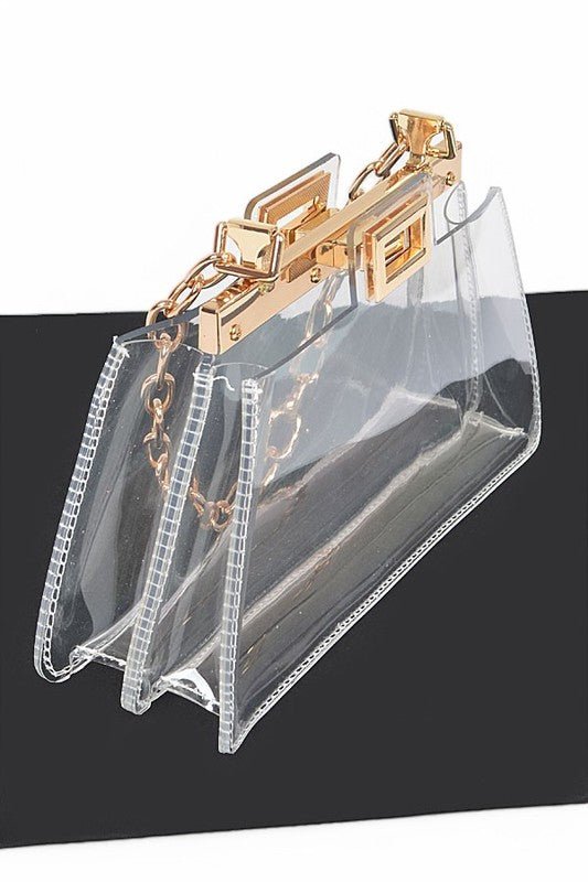 Transparent Chain Handle Stadium Bag - Robbi & Angel