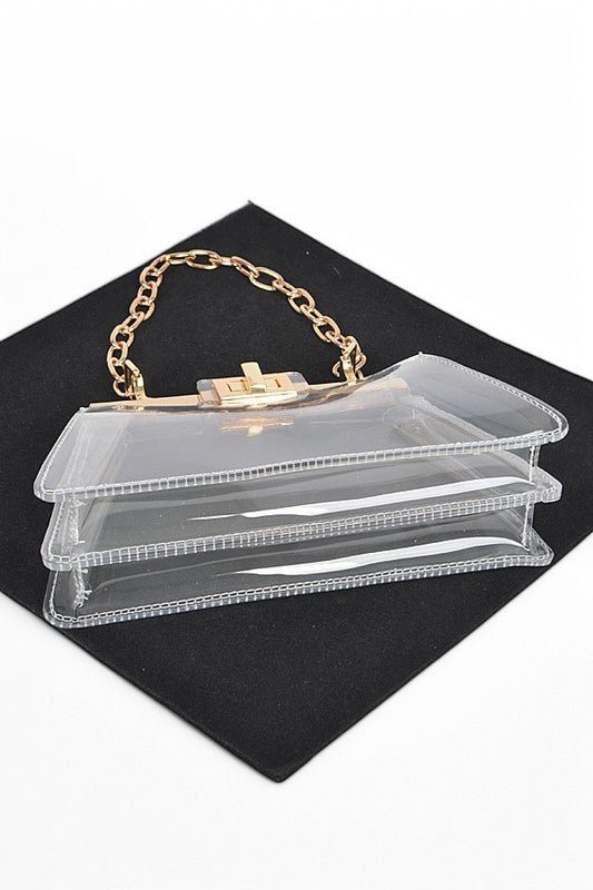 Transparent Chain Handle Stadium Bag - Robbi & Angel