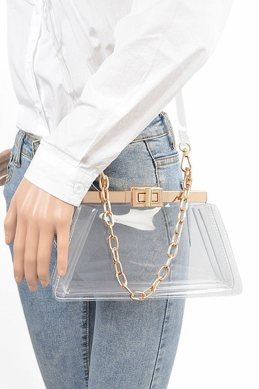 Transparent Chain Handle Stadium Bag - Robbi & Angel