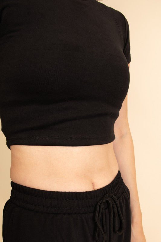 Relaxed Fit Top and Wide - Leg Pants Set - Robbi & Angel