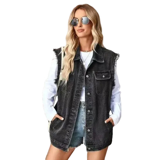 Sleeveless Denim Jacket - Robbi & Angel