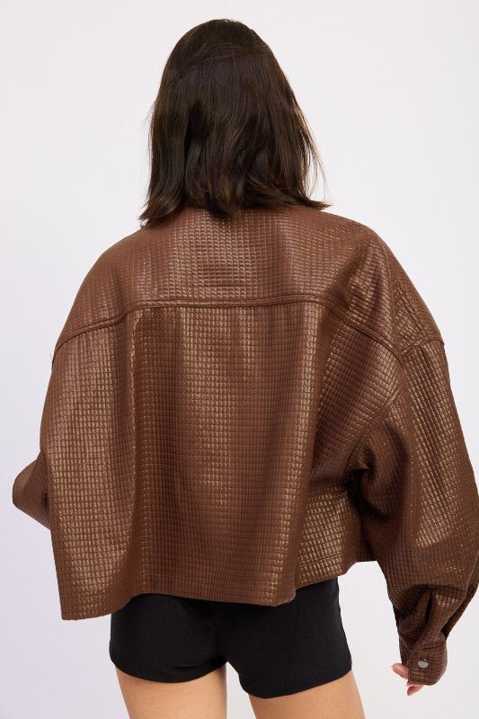 CHINTZ TEXTURED KNIT CROP JACKET - Robbi & Angel