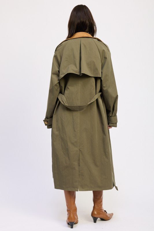 DOUBLE BREASTED TRENCH COAT - Robbi & Angel