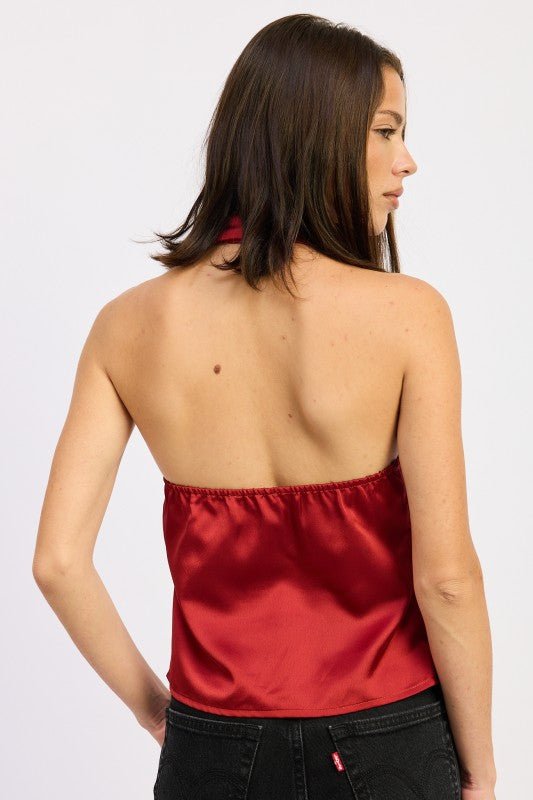 ONE SHOULDER TOP WITH SCARF DETAIL - Robbi & Angel
