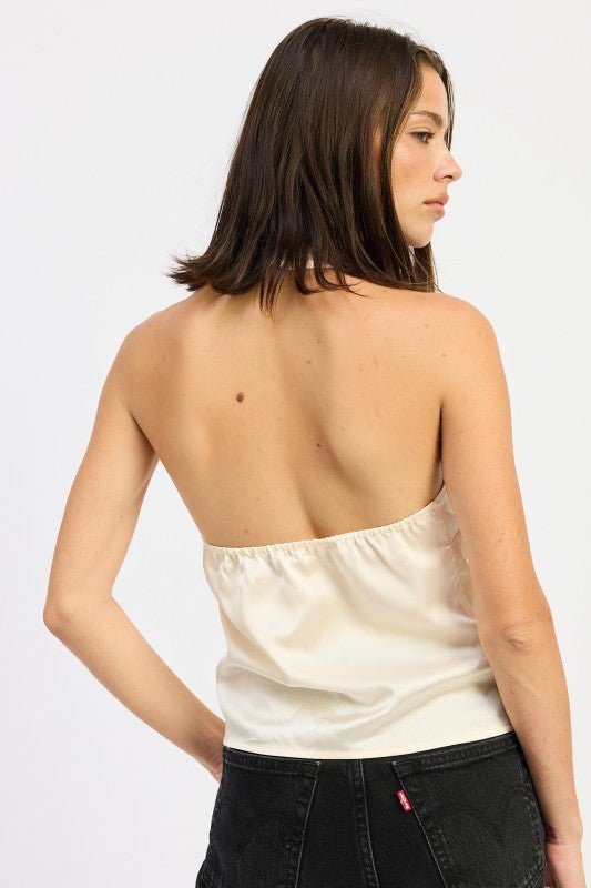 ONE SHOULDER TOP WITH SCARF DETAIL - Robbi & Angel