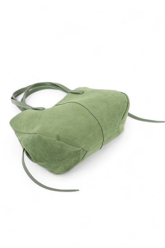 Faux Suede Multi Strap Tote Bag - Robbi & Angel