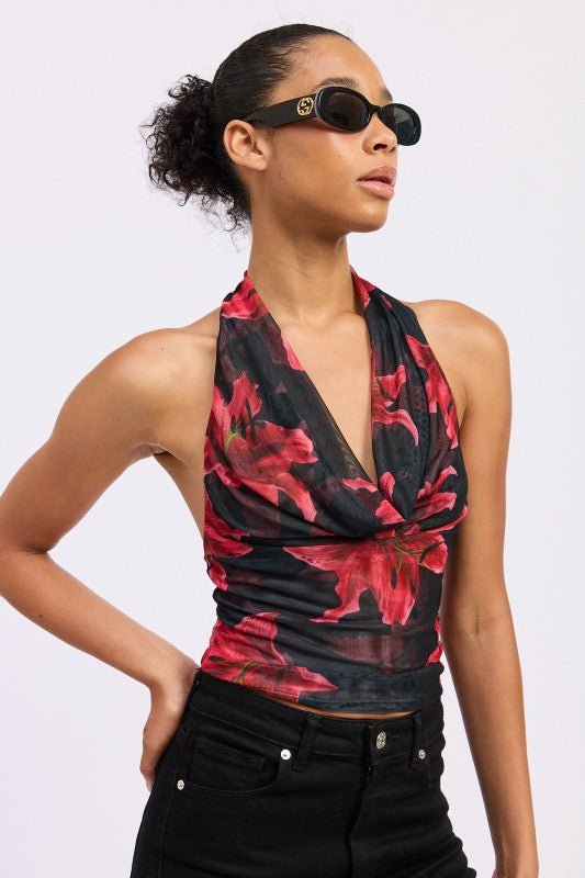 HALTER COWL NECK TOP - Robbi & Angel